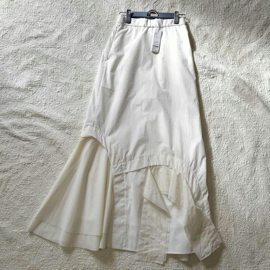 新品】 UN3D. アンスリード レイヤーパーツスカート 白 ホワイト 36