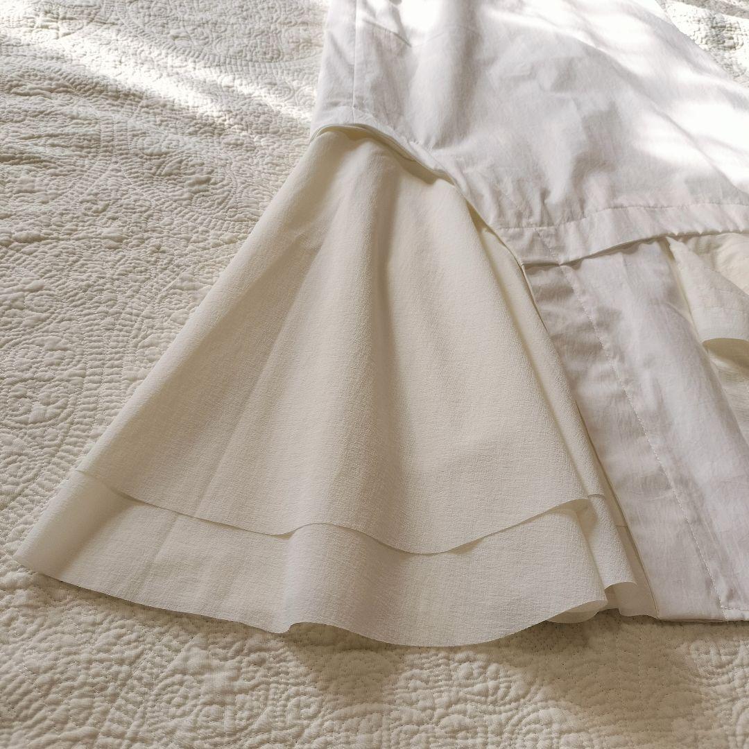 新品】 UN3D. アンスリード レイヤーパーツスカート 白 ホワイト 36