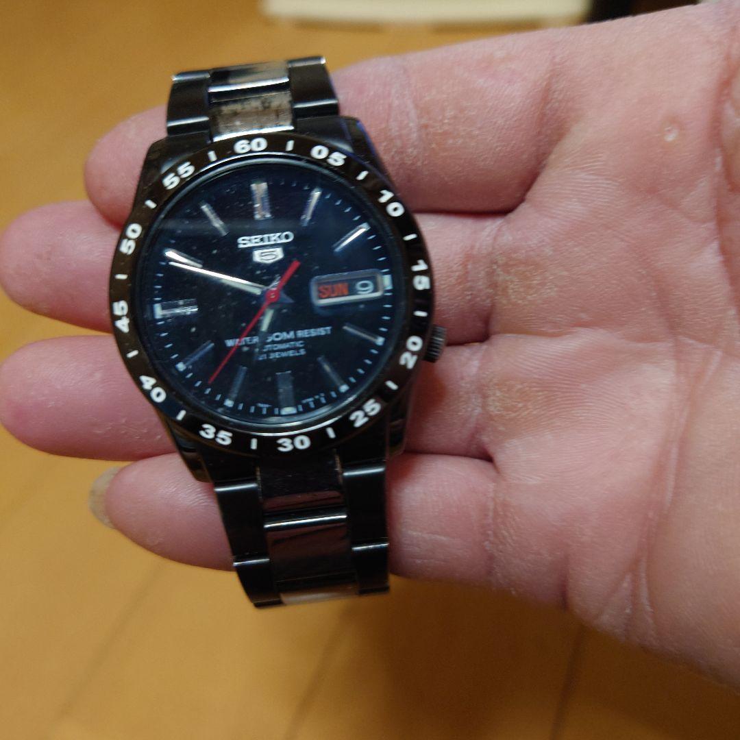 SEIKO 自動巻き時計 黒 ステンレス - メルカリ