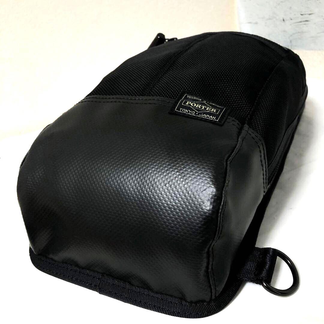 未使用級✨ポーターヒート スリングショルダー ボディバッグ マグライト ブラック