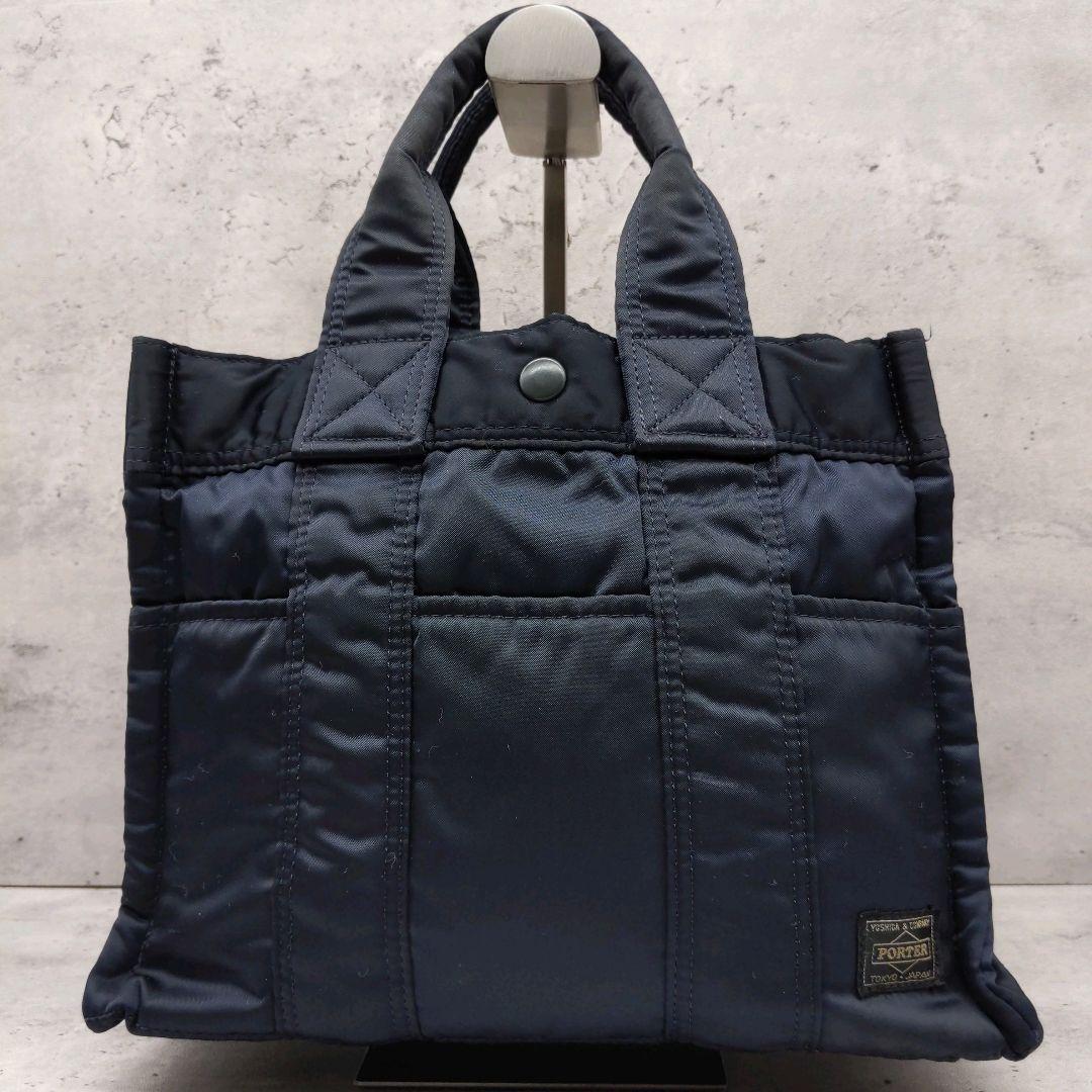 美品・廃盤品】ポーター ミニトートバッグ タンカー スクエア型