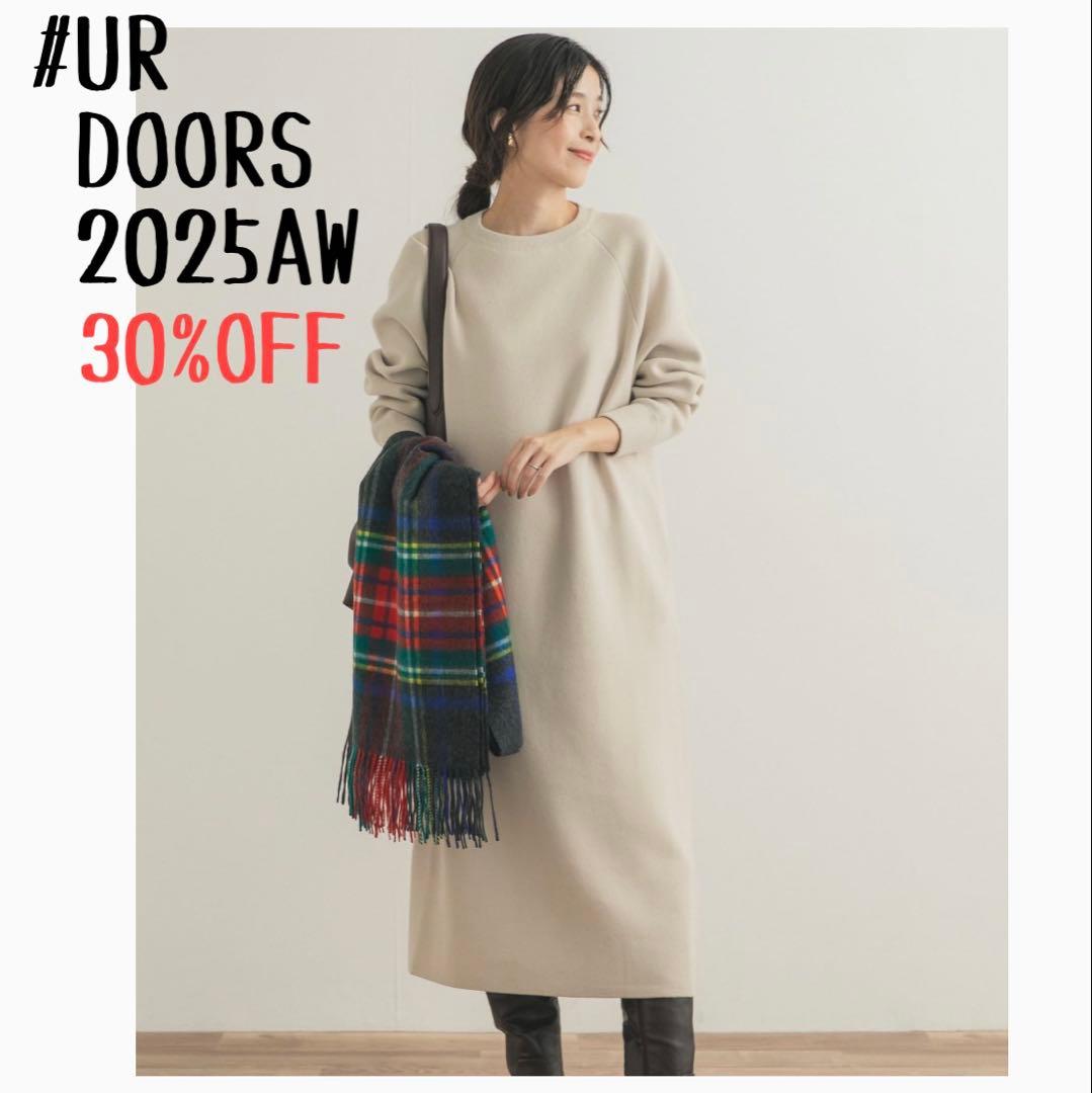 ☆新品未使用タグ付き☆UR DOORS＊スウェットライクニットワンピース