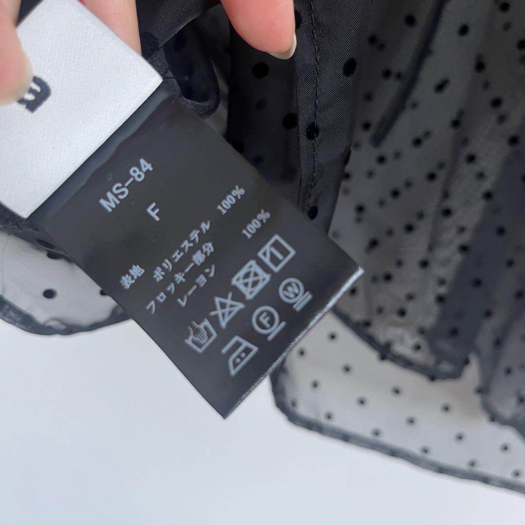 未使用 タグ付き ëpa エパ epa ドット シアーブラウス ブラック - メルカリ