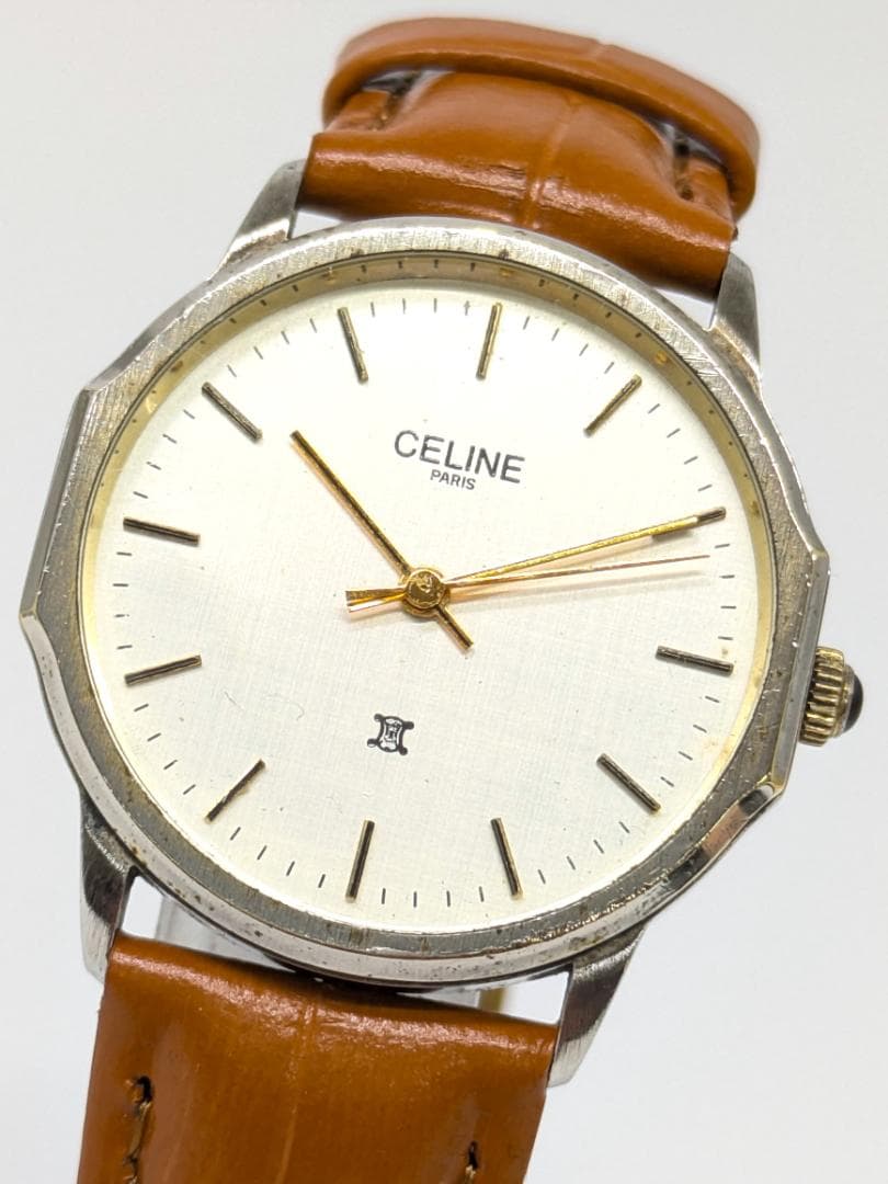 稼働/新品電池 セリーヌ クォーツ レディース 腕時計 ラウンド