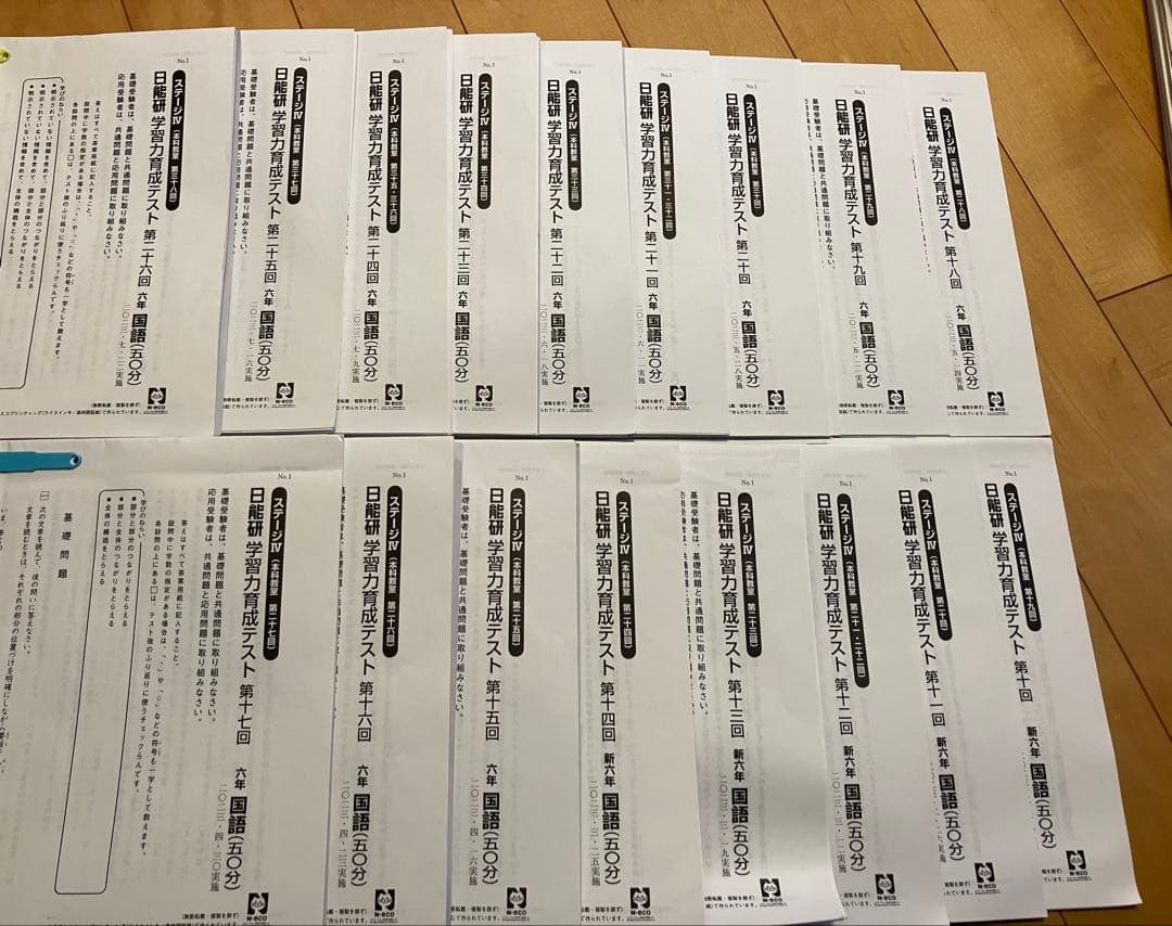 日能研 6年生　学習力育成テスト　2023年度 2月〜7月　17回分 2025年度 日能研6年 学習力育成テスト 前期17回分 - メルカリ