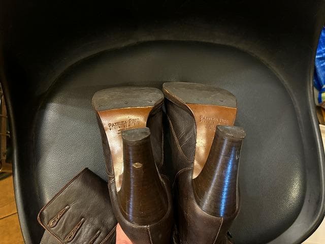 PATRIZIA PEPE・イタリア製・本革茶ブーツ・25cm