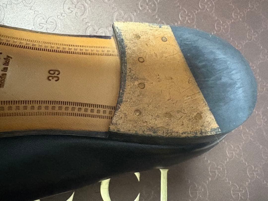 GUCCI ローファー 39ゴールドチェーン