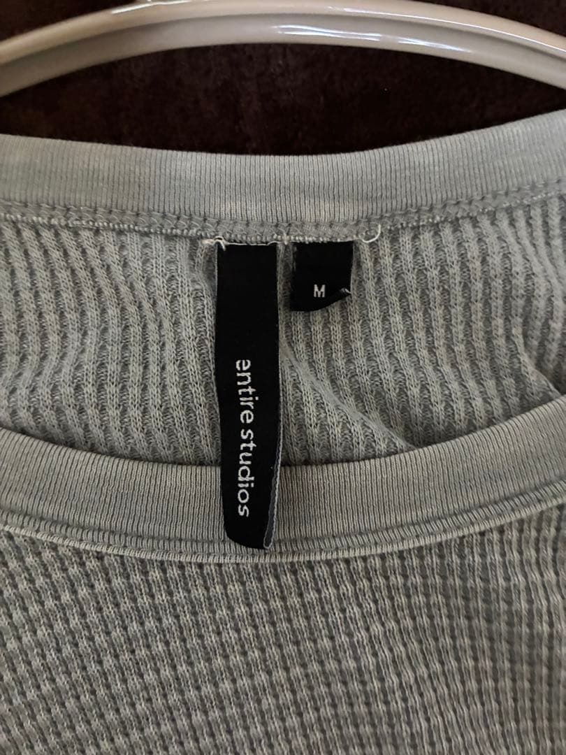 ENTIRE STUDIOS グレー サーマル 長袖Tシャツ