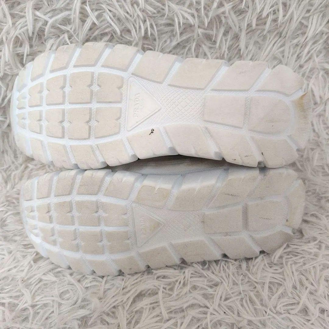 PRADA プラダ リナイロン スニーカー 21SS 三角ロゴ 白 38 1/2 - メルカリ