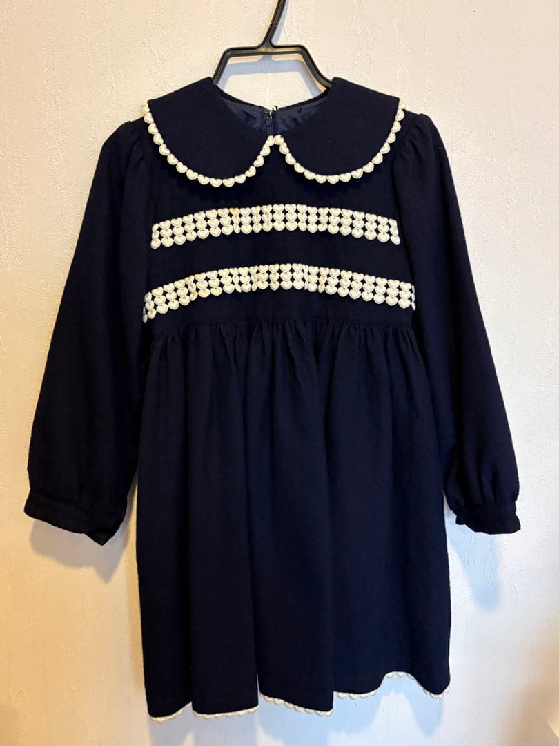 Shirley Temple シャーリーテンプル ワンピース ネイビー 130 - メルカリ