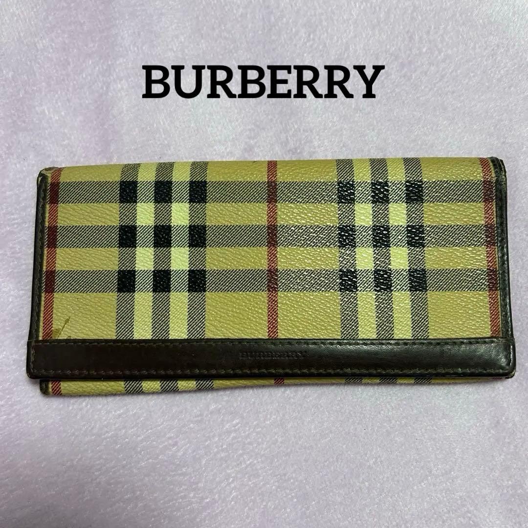 高級感】BURBERRY バーバリー 長財布 ノバチェック ホースロゴ 茶