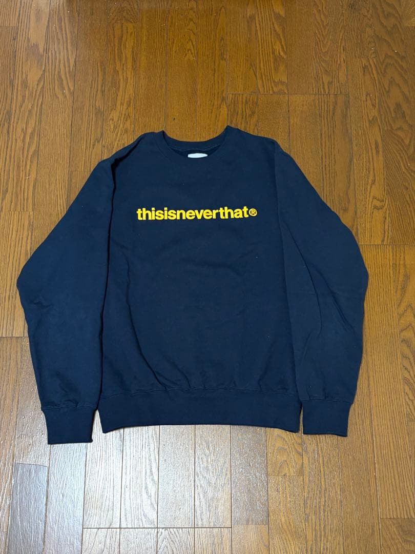 thisisneverthat ネイビー トレーナー Mサイズ - メルカリ