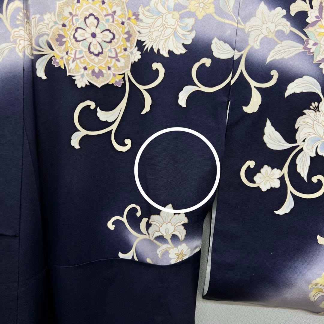 ボ*す様 裄68 正絹 袷 訪問着 アラベスク 難あり