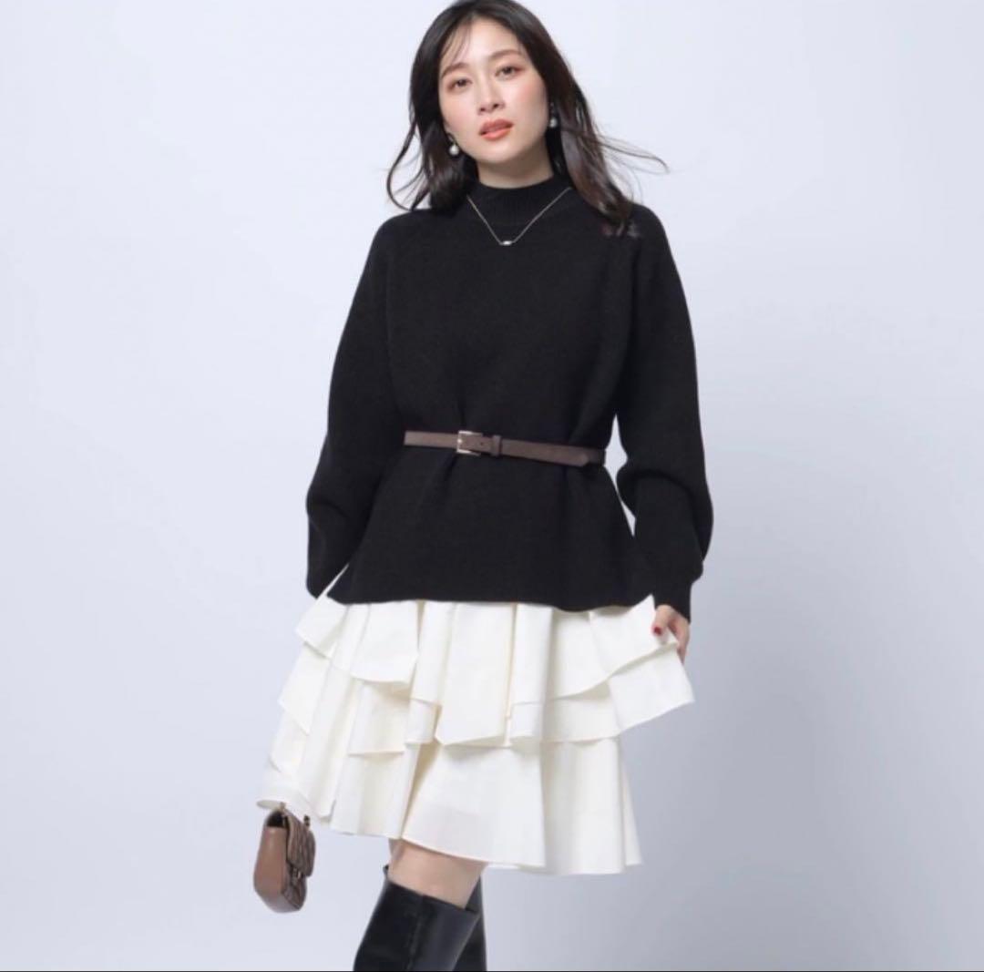 アプワイザーリッシェ イレヘムレイヤードミニワンピ S ブラック