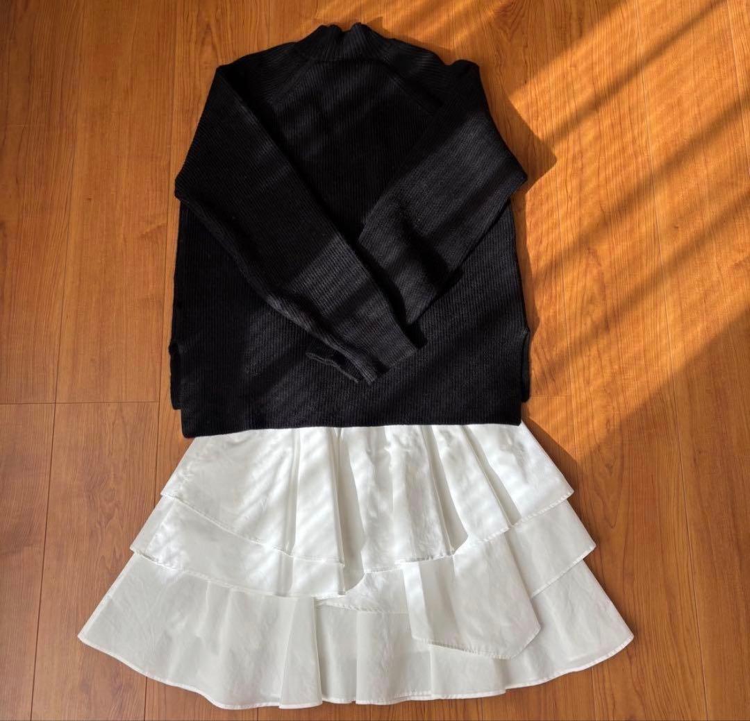 アプワイザーリッシェ イレヘムレイヤードミニワンピ S ブラック