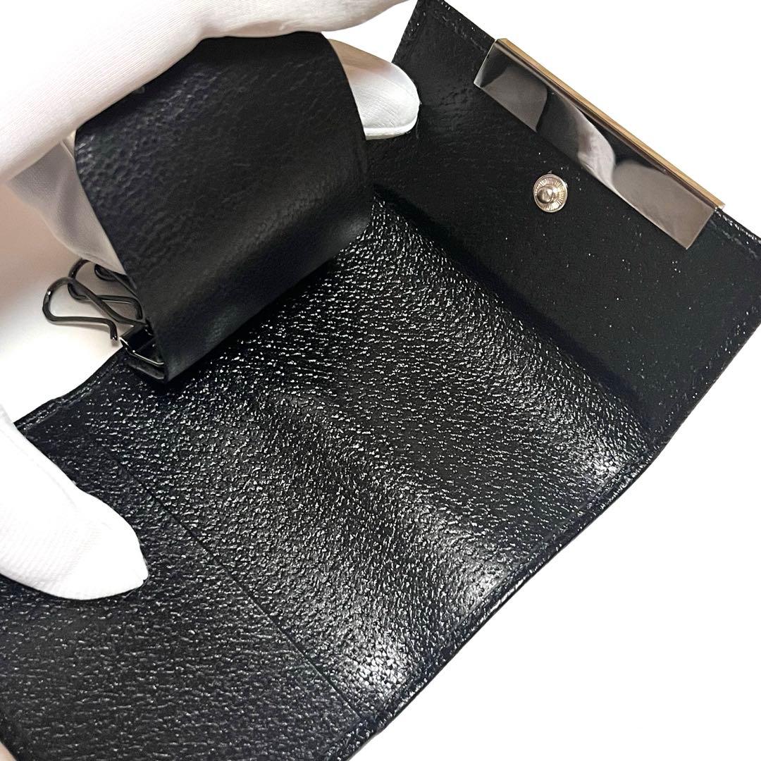 GUCCI キーケース レザー ブラック シルバープレート 6連フック 美品