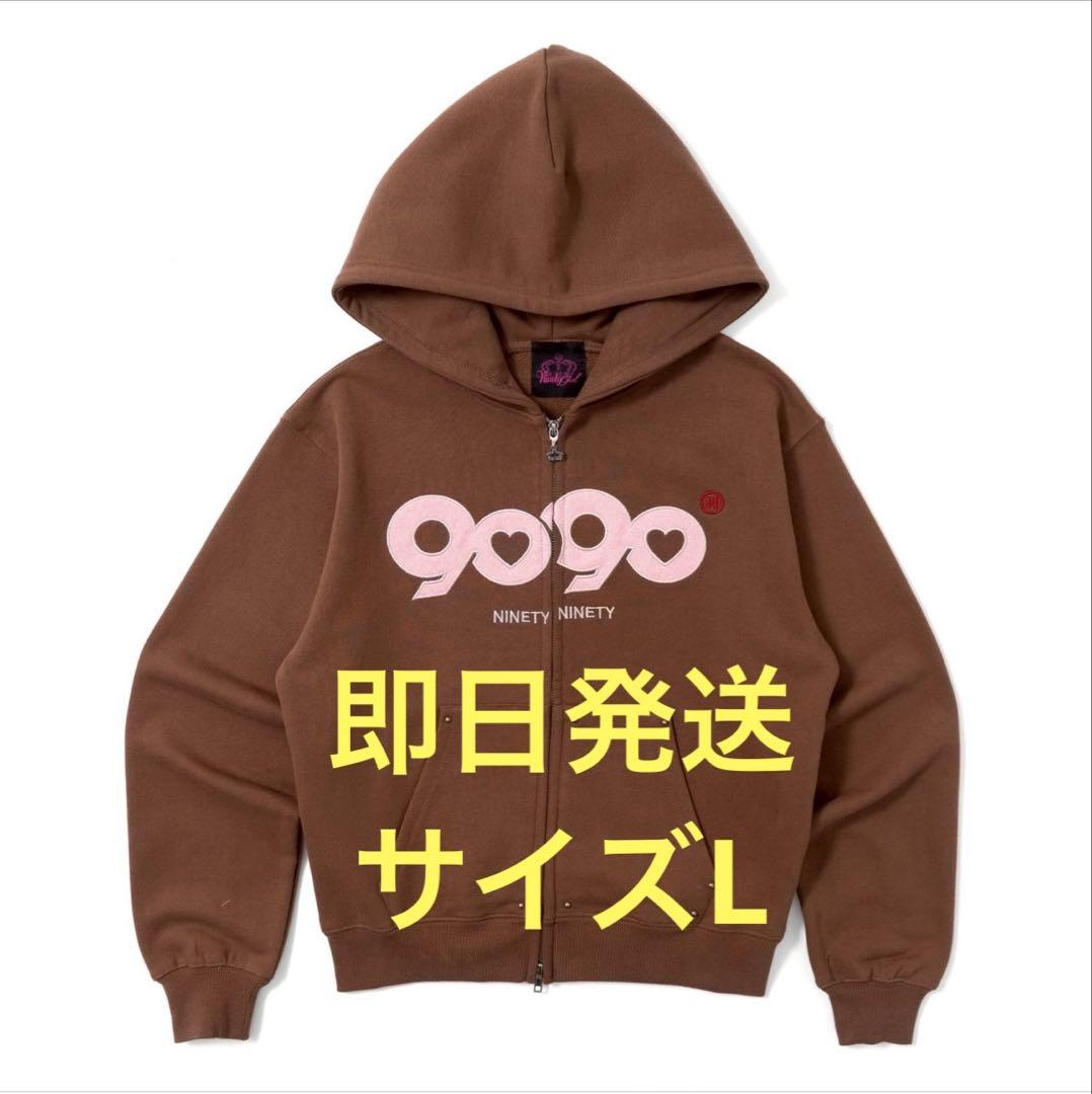 9090 girl OG Logo Valentine Zip Hoodie L - メルカリ