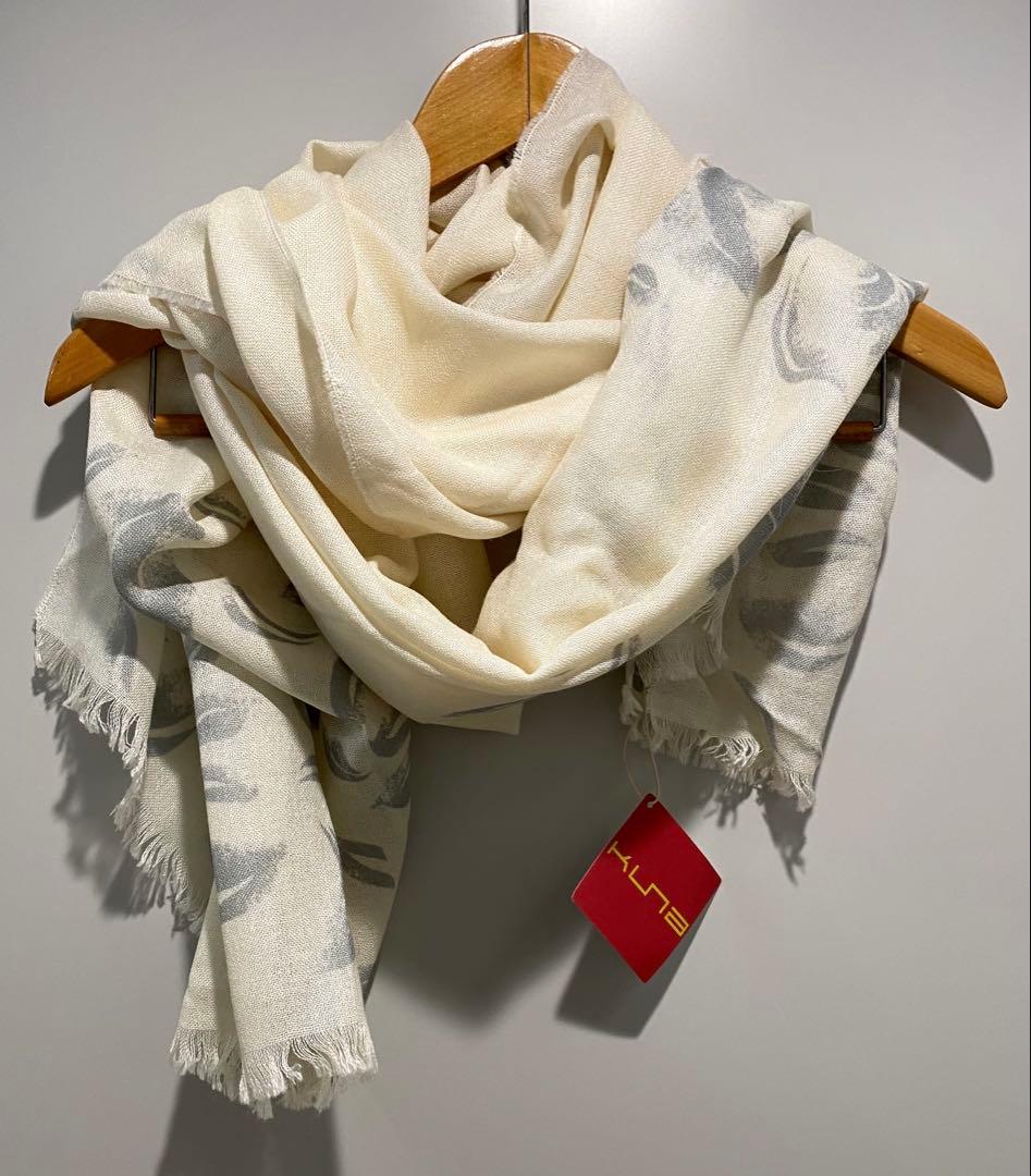 ★新品未使用★アルパカ老舗ブランド『KUNA』ベビーアルパカ＆シルク大判ストール