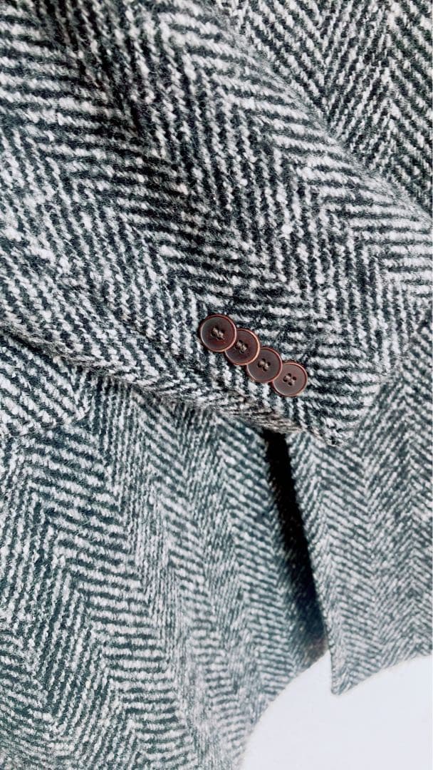 イタリア製✨Hevo イーヴォ【M】ミックスツイード ミドル丈　ジャケットコート