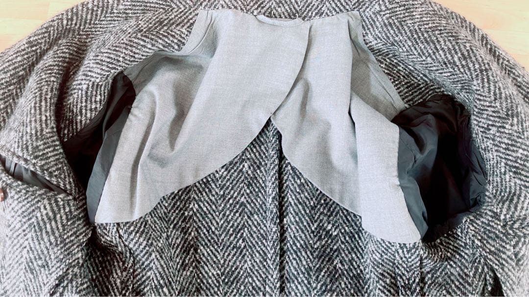 イタリア製✨Hevo イーヴォ【M】ミックスツイード ミドル丈　ジャケットコート