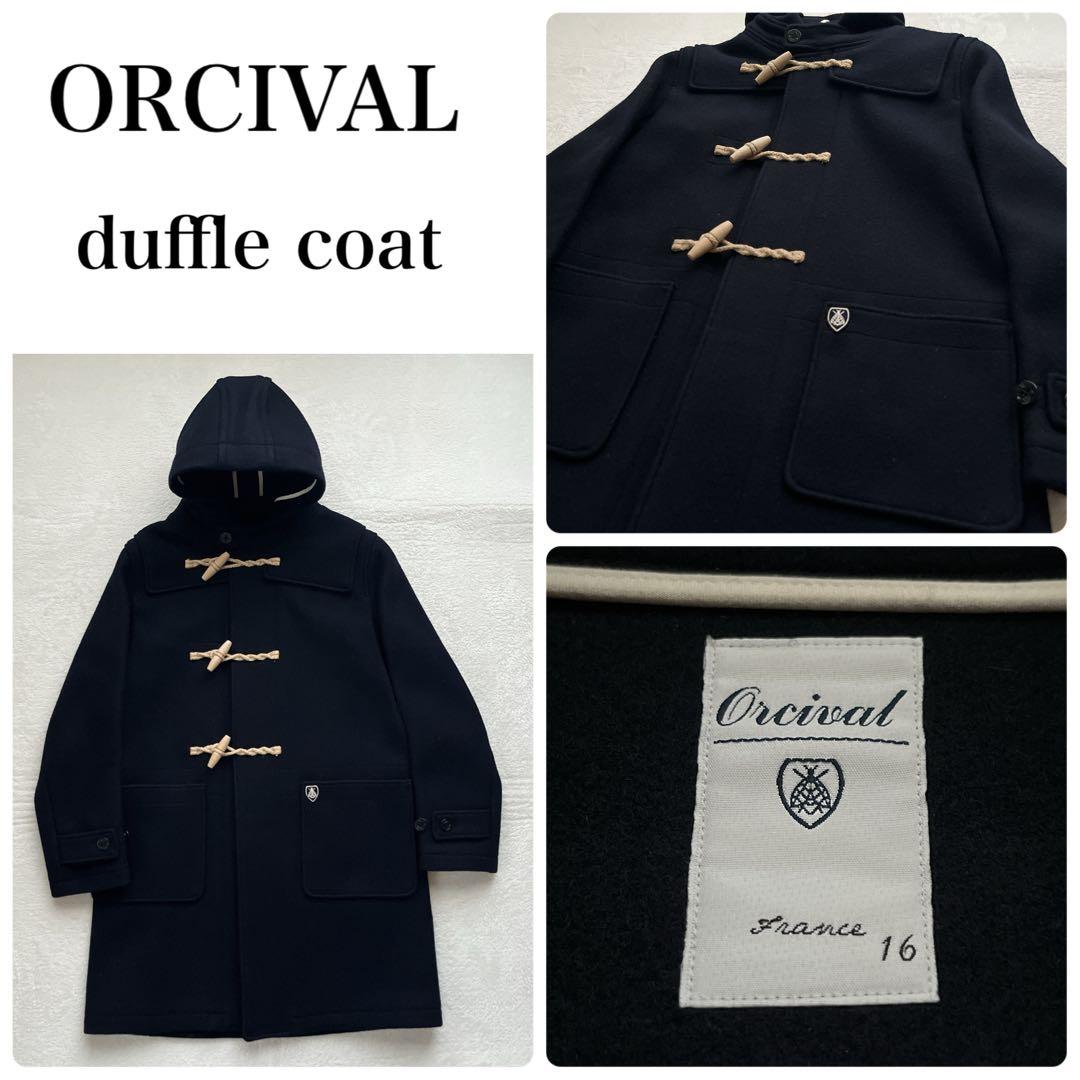 Ayumi【ORCIVAL】 メルトンダッフルコート　ロング　ネイビー