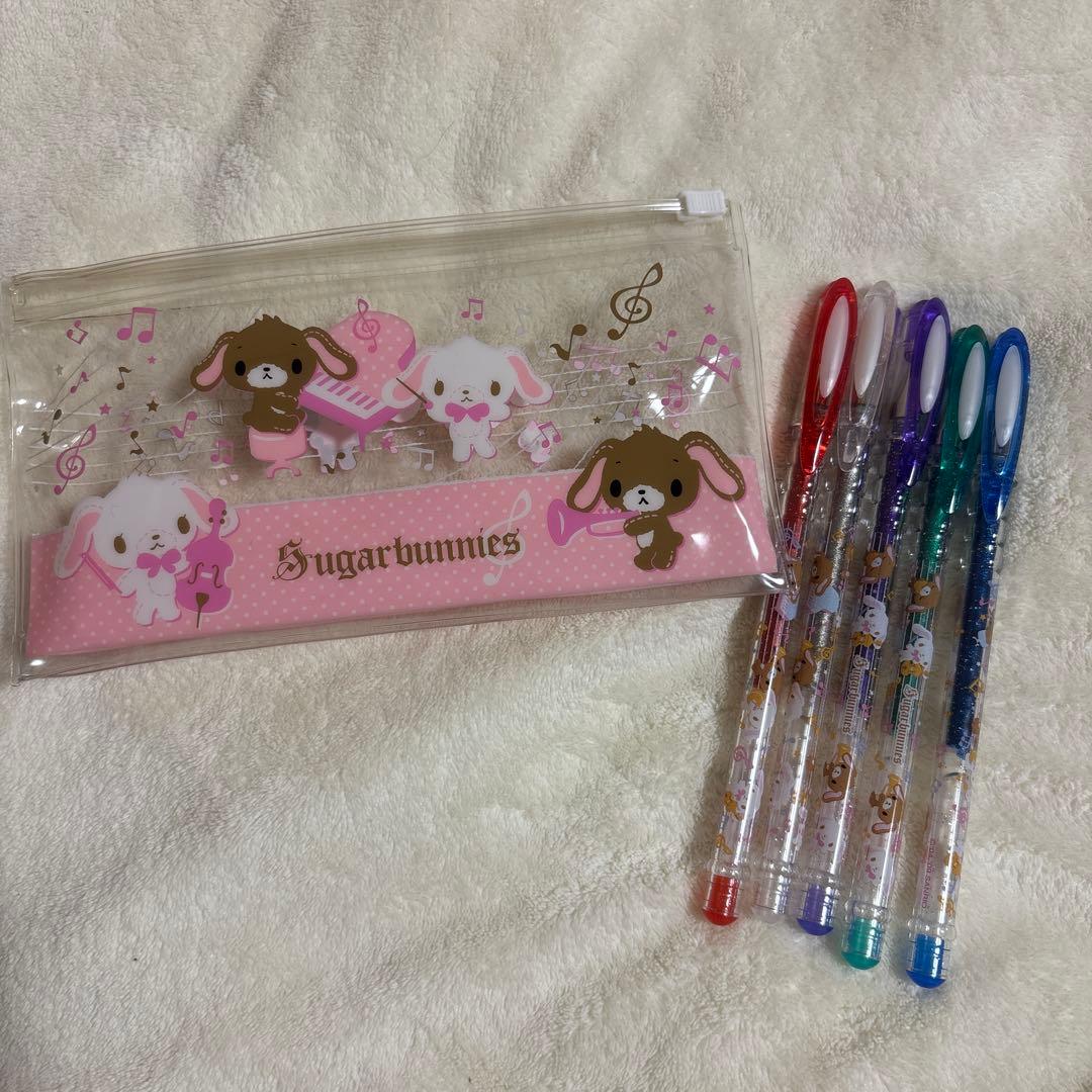 シュガーバニーズ ラメ入りペン 5本＆ケース Sanrio - メルカリ