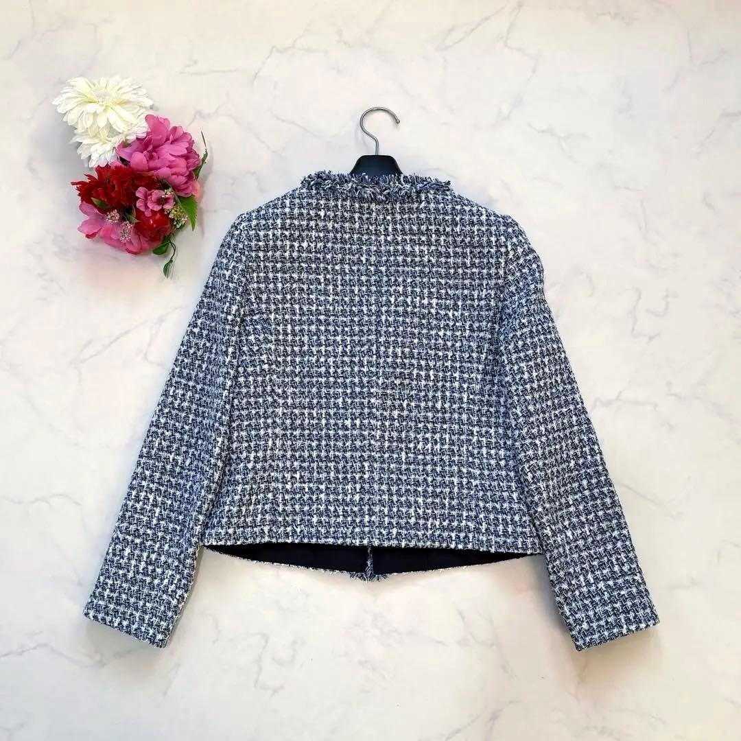 極美品☆ANAYI アナイ【24年製】ミックスツイードノーカラー