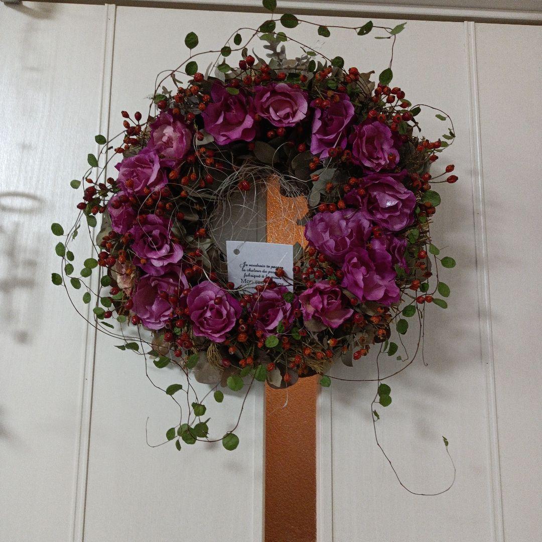 ゆとあさま専用スパニッシュビューティーとローズヒップの大きめリース他