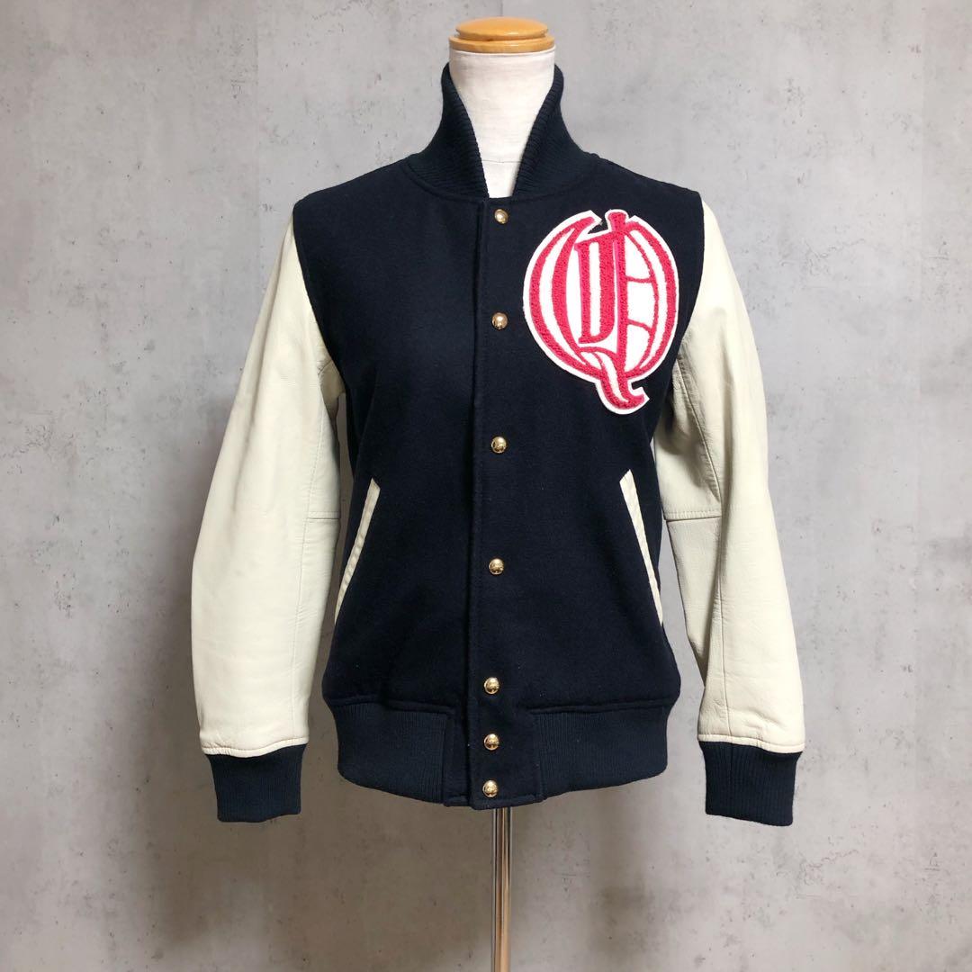 Q♡ レディース ラムレザー スタジャン ネイビー - メルカリ