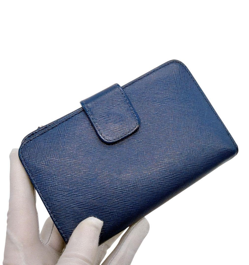 プラダ 1ML225 レザー サフィアーノ コンパクトウォレット 二つ折り