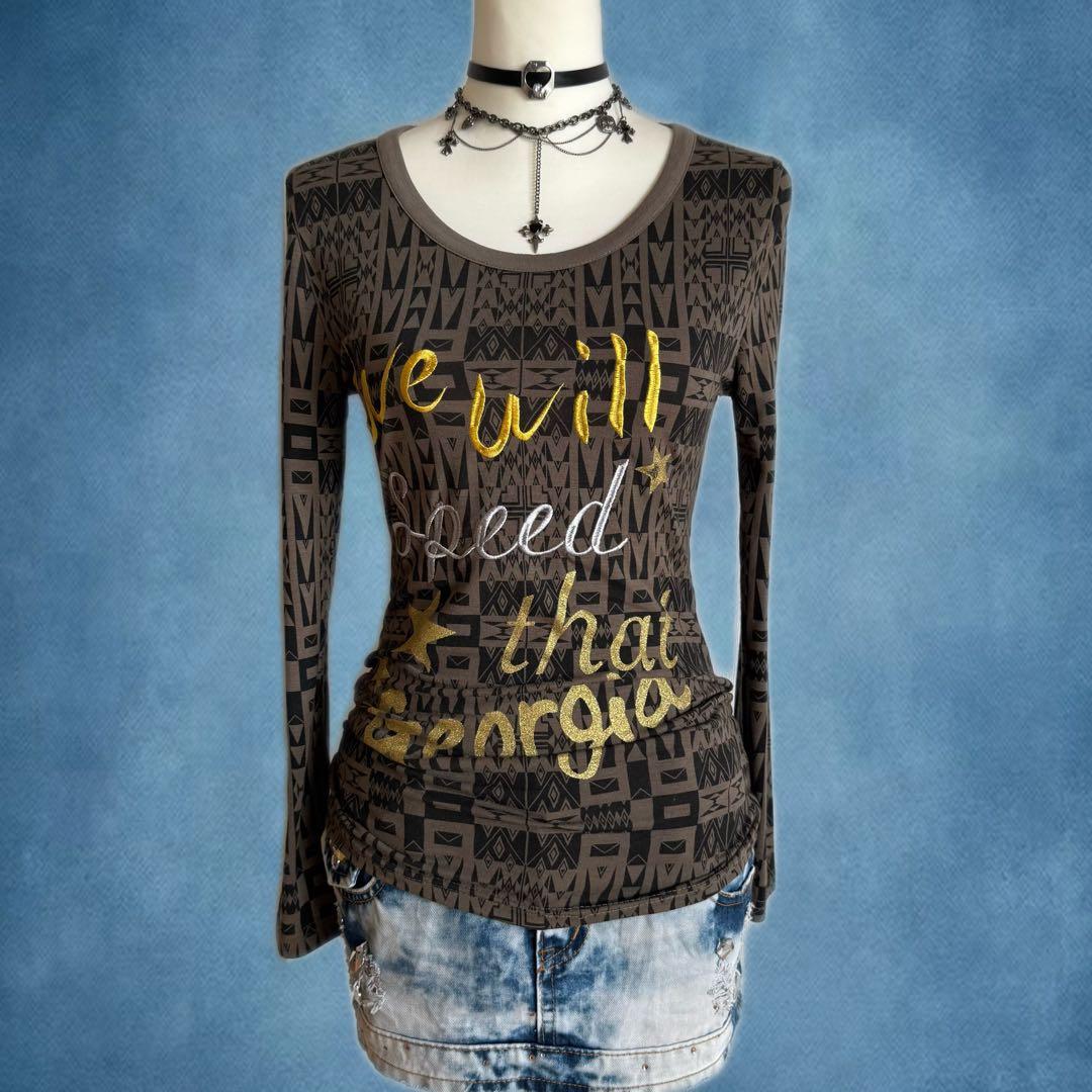 0s y2k 平成ギャルNANAグランジ ダークコア サブカル Tシャツ未使用