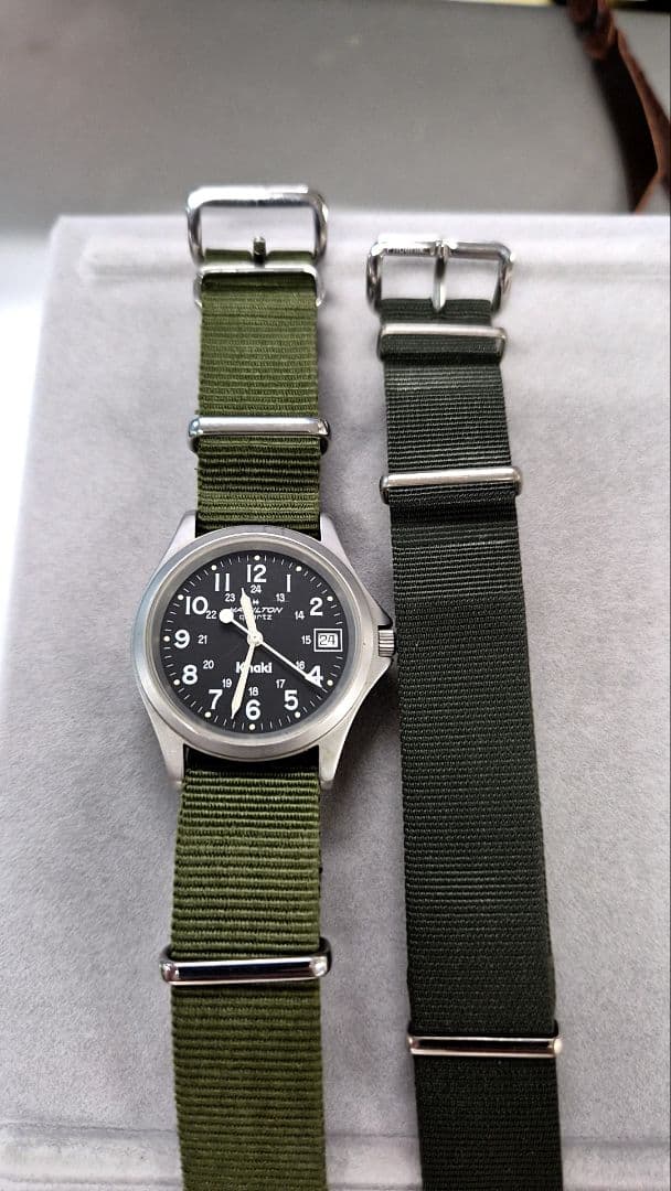 ハミルトンカーキクオーツ 9445 フェニックスベルト付き - メルカリ