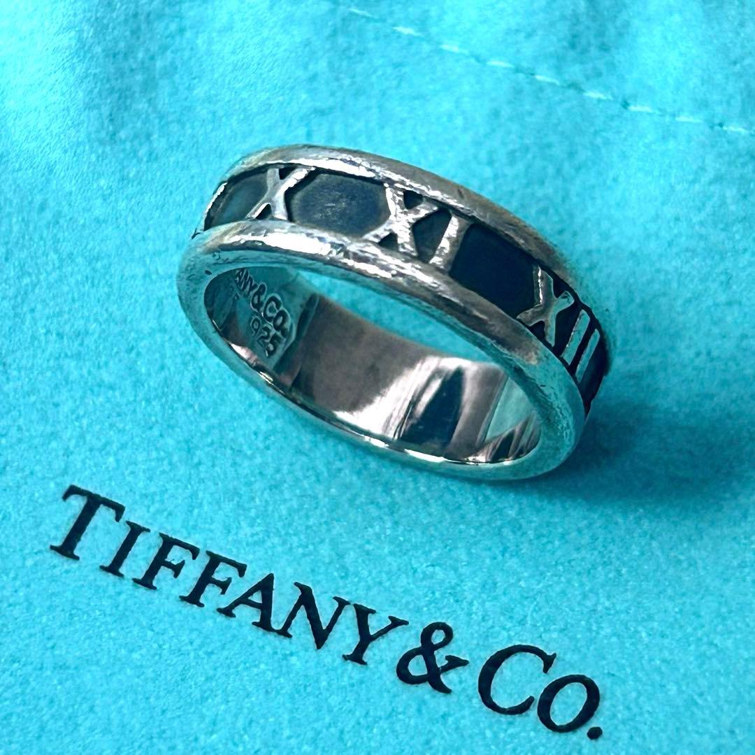 ティファニー Tiffany アトラス リングSV925 ナローリング 13号