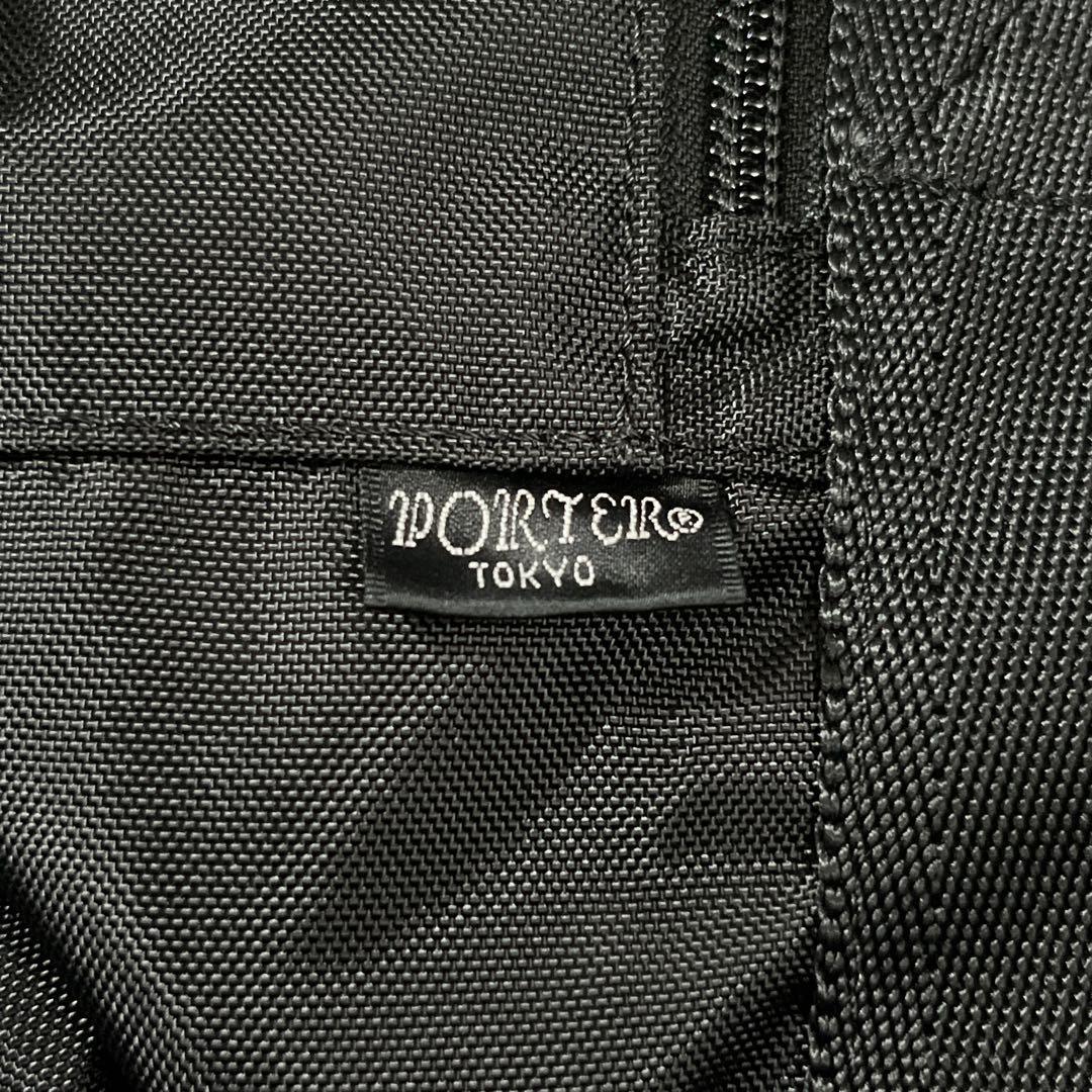 美品　ポーター　トートバッグ　ハンドバッグ　ラウンド　大容量　A4収納可　黒