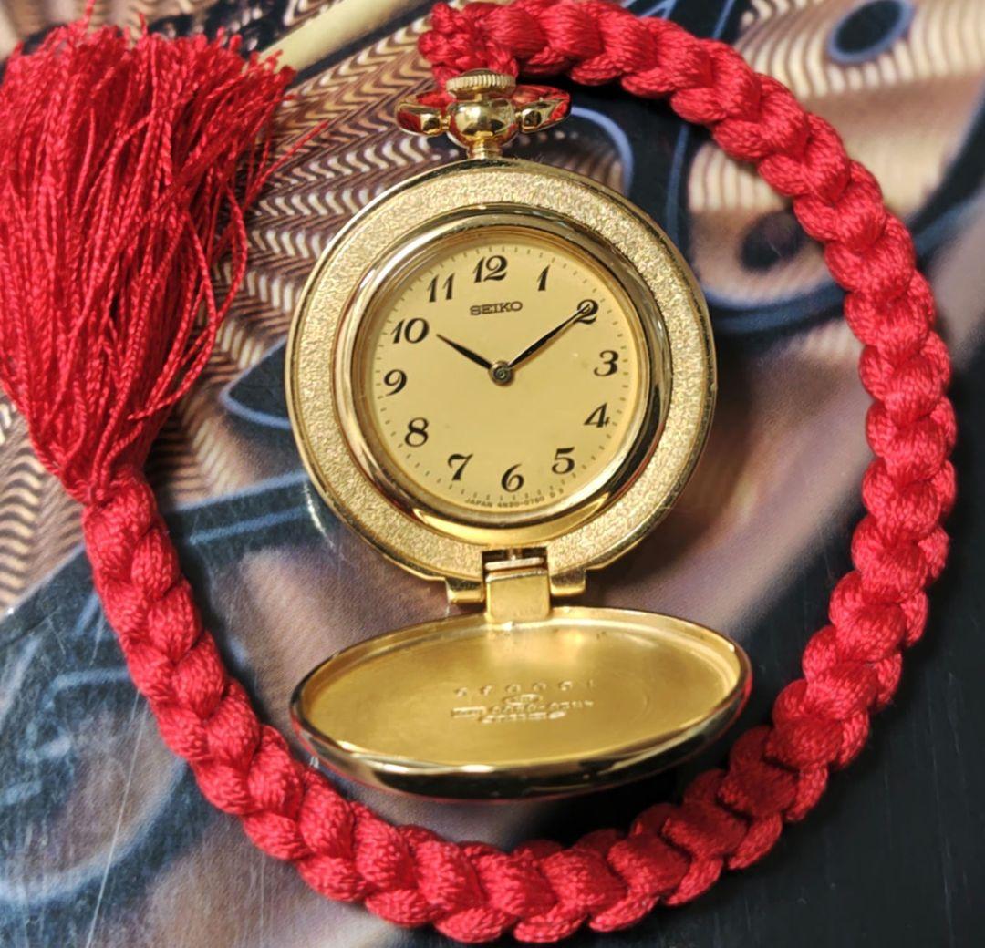 セイコー 和装品 蓋付 懐中時計 着物用 クォーツ稼働品 ポケット