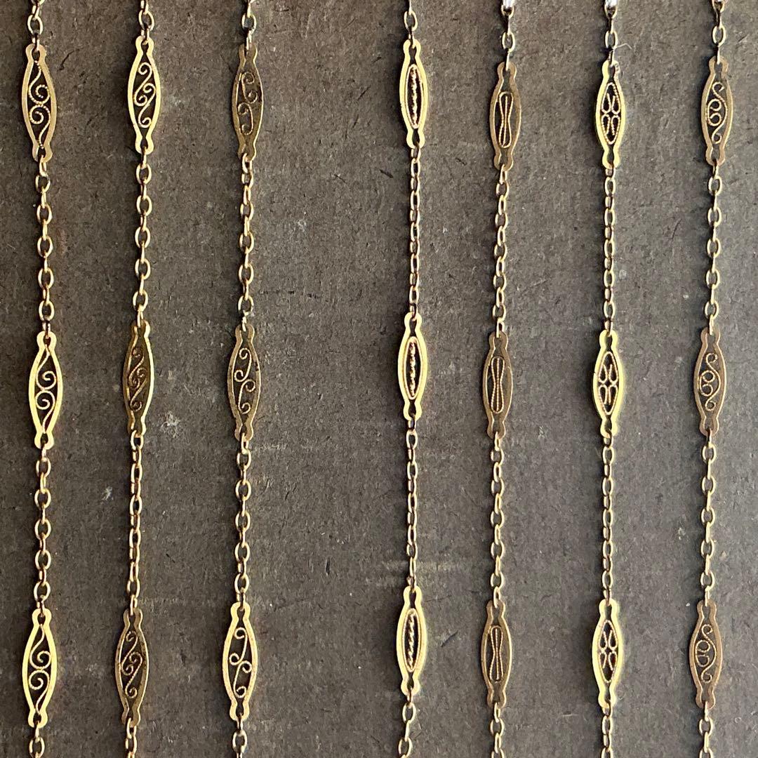 希少＊ フランスアンティーク フィリグリーチェーン ジュエリー