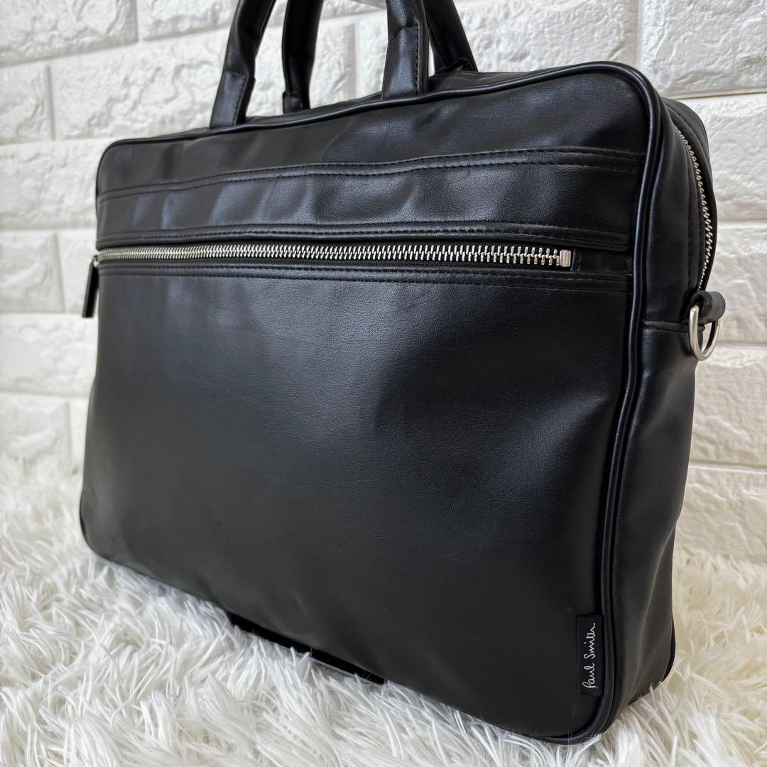 Paul Smith✨オールレザー ビジネスバッグ A4 PC収納可能 黒