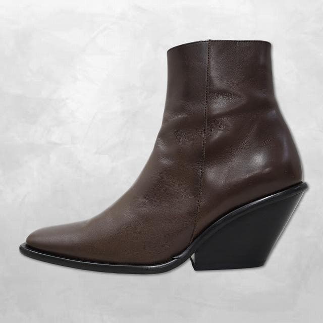 UNTISHOLD SIERRA-5 レザー スクエアトゥ ブーツ 36 中古・古着通販】UNTISHOLD (アンチショルド) サイドジップスクエア