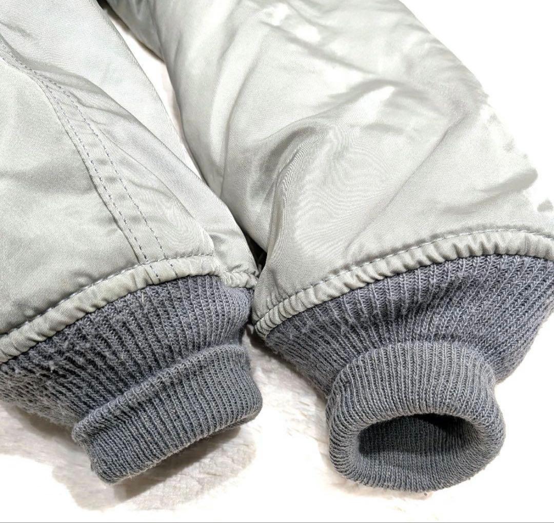 希少 アルファ 米軍 フライトジャケット シルバー 短丈 厚手 ma1