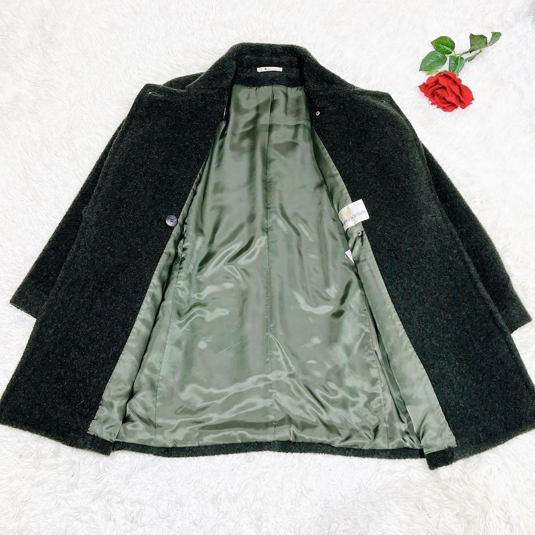 未使用級美品✨ アクアスキュータム ウール モヘヤ コート グリーン