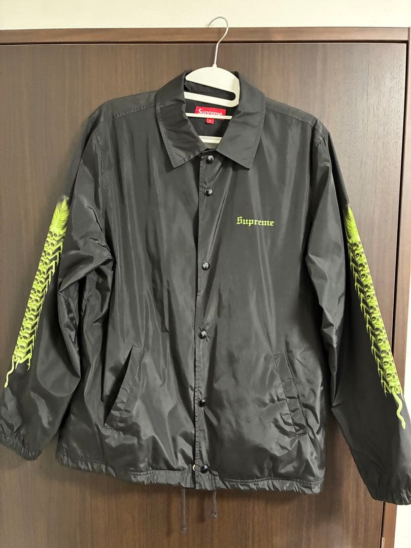 Supreme × H.R Giger 2014AWナイロンコーチジャケット黒M