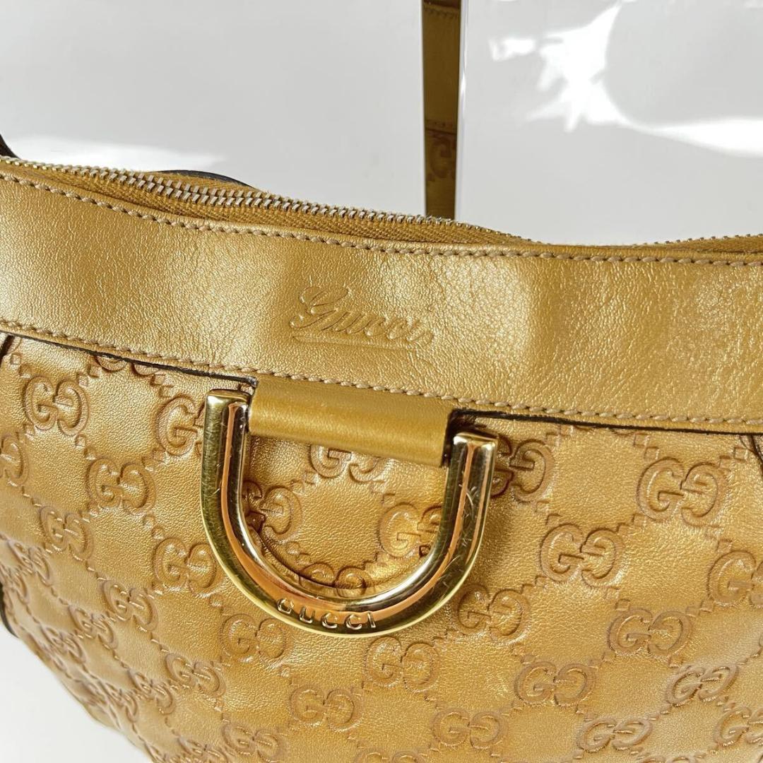 GUCCI グッチ ハンドバッグ レザー GG柄 アビー シマ ゴールド金具