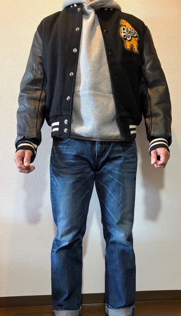 ゴールデンベア」スタジャン 90年代ヴィンテージ ブラック サイズM