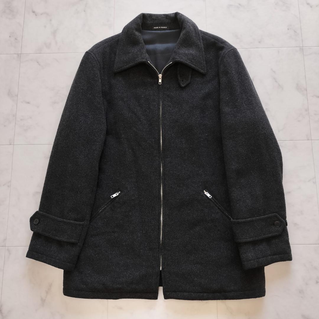 アニエスベーオム 90s フランス製 ウール八の字ジップジャケット 1 M~L