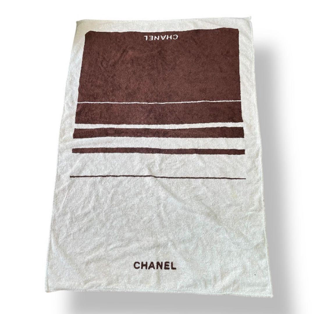 CHANEL ストライプデザイン ビーチタオル - メルカリ