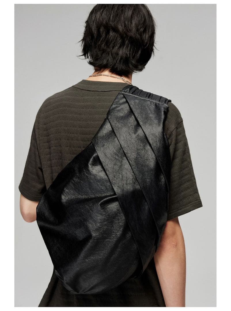 Simple Project プリーツ ショルダーバッグ 黒 - メルカリ