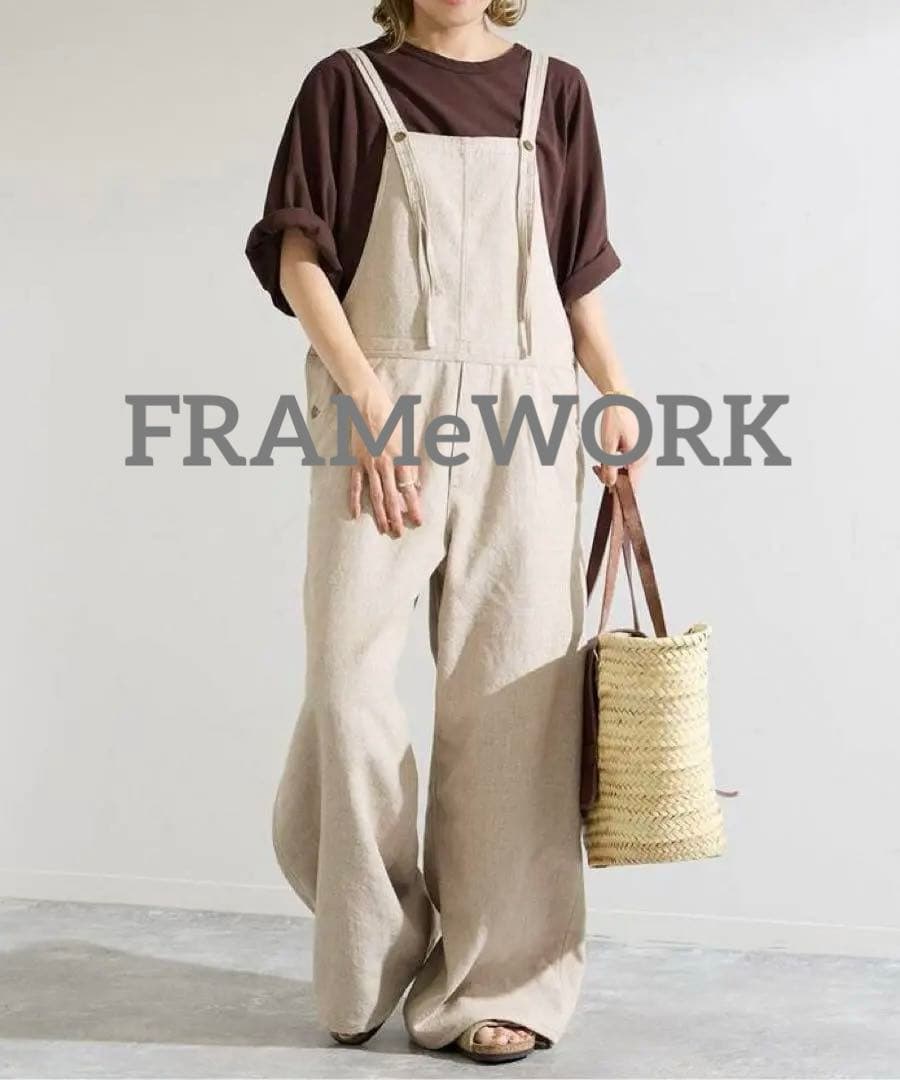 美品 FRAMeWORK フレームワーク サロペット オーバーオール FRAMeWORK（フレームワーク） サロペット オーバーオール デニム