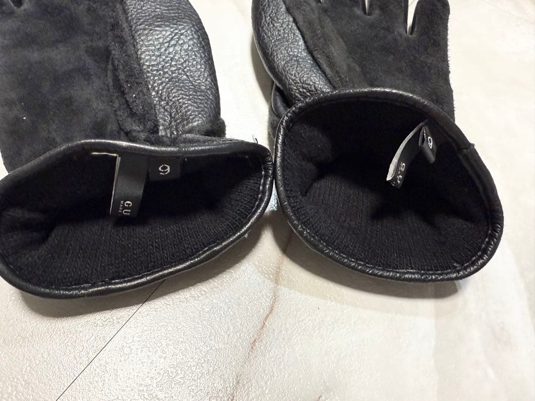 GUCCI シェリーライン スワロフスキー レザー 手袋 グローブ本革