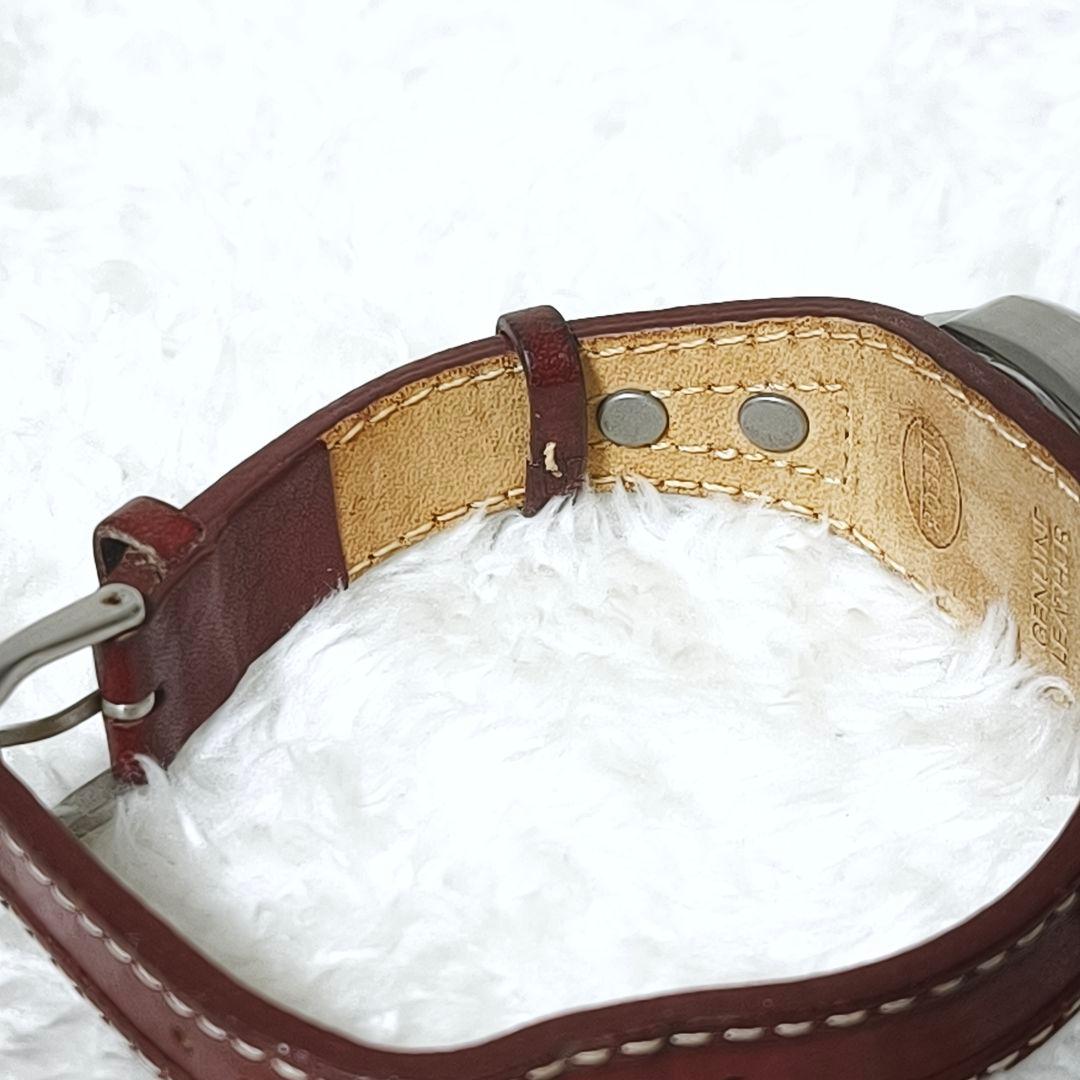 良品✨ FOSSIL BIG TIC フラワー 花 腕時計 レザー 稼働品 廃盤 - メルカリ