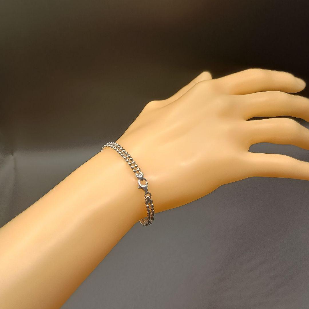 美品】GUCCI ハート型ダブルボールチェーンブレスレット S925 17cm